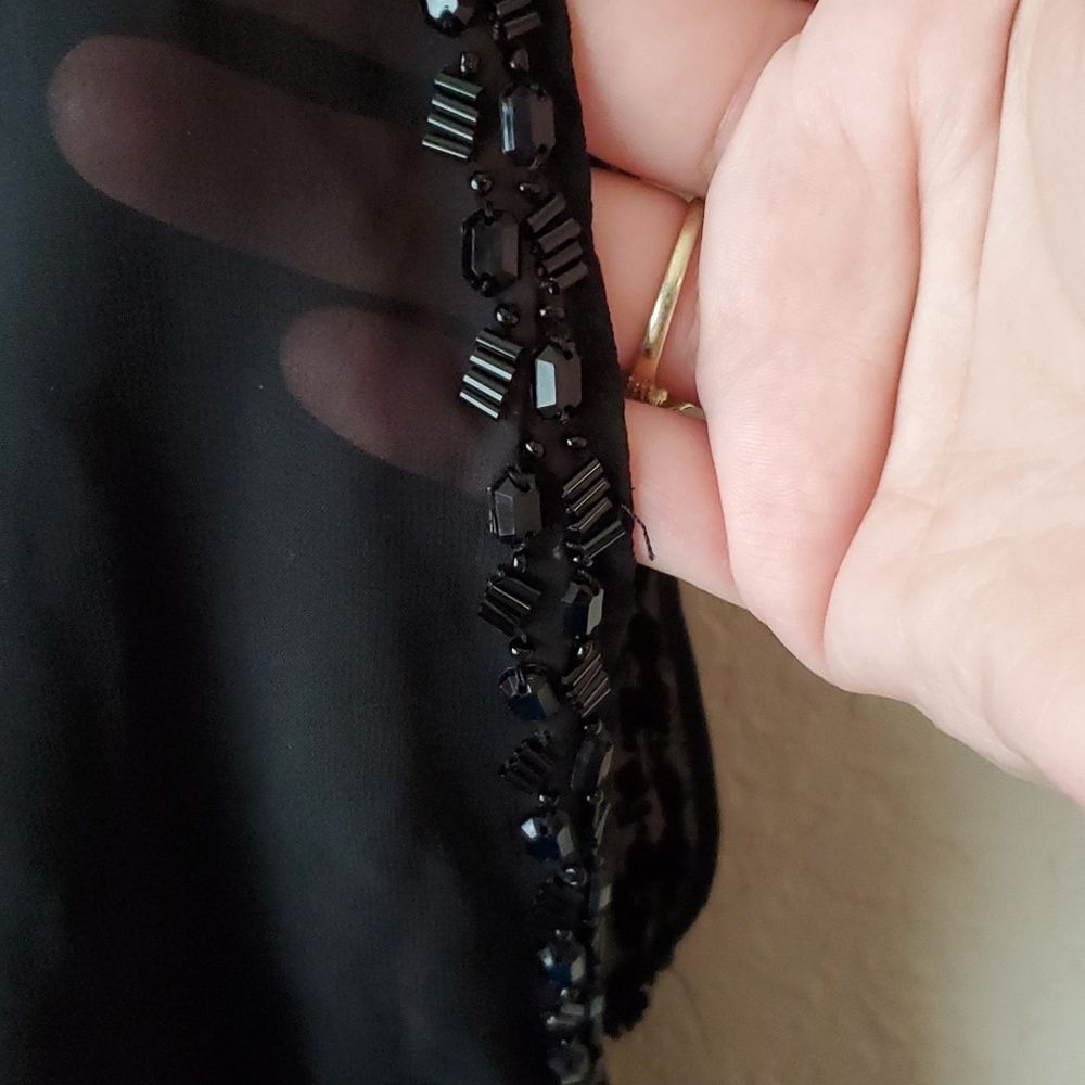 Scarlett Nite Black Beaded Sleeveless Blouson Cocktail Dress Size 12 - Picture 3 of 10